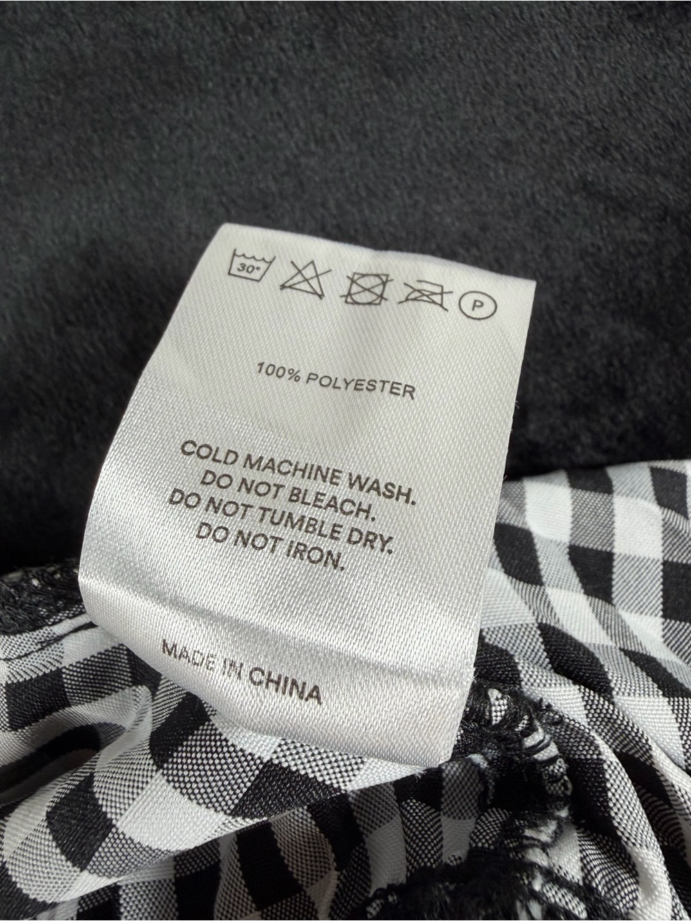 NWT PepperMayo Black White Gingham Smocked Mini Skirt Size 6 - Picture 9 of 9